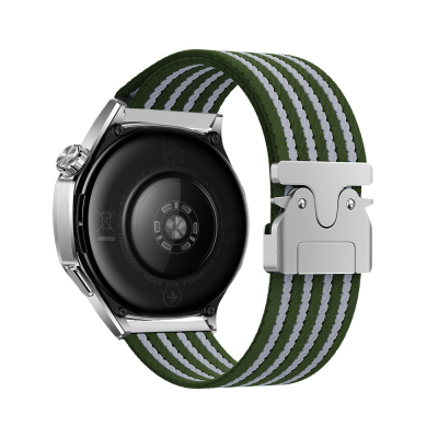 Huawei Watch GT 3 42mm Zore KRD-133 22mm Naylon Kumaş Hasır Örgülü Kordon - 4