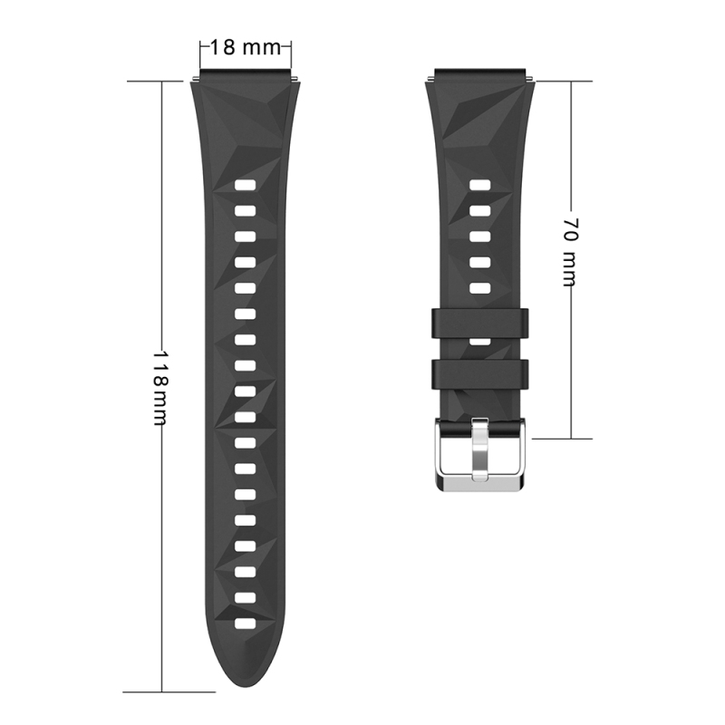 Huawei Watch GT 5 Pro 42mm Zore KRD-129 Silikon Kordon Strap Kayış - 34
