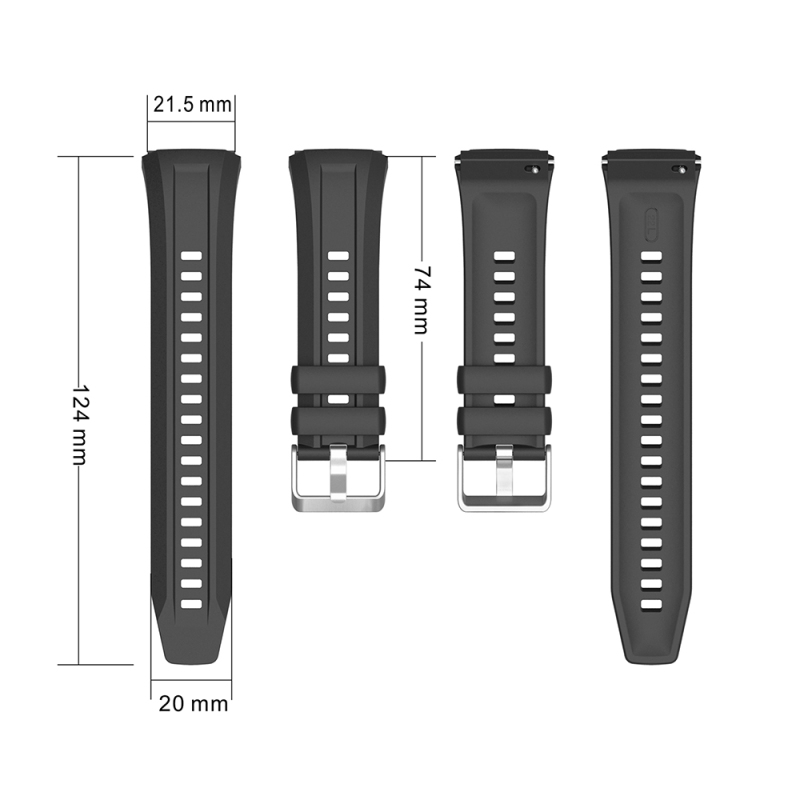 Huawei Watch GT 5 Pro 46mm Zore KRD-130 Silikon Kordon Strap Kayış - 51