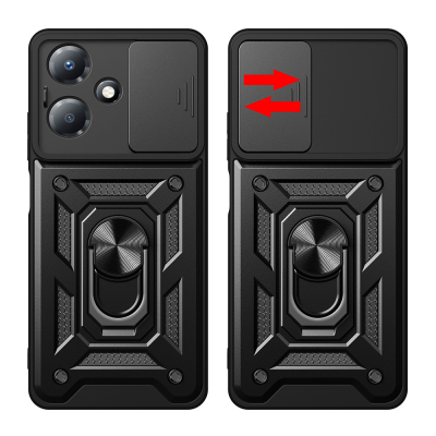 Infinix Hot 30 Play Case Magnetic Stand Camera Protection Zore Sürgülü Vega Cover - 5