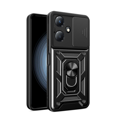 İnfinix Hot 30 Play Kılıf Magnetik Standlı Kamera Korumalı Zore Sürgülü Vega Kapak - 3