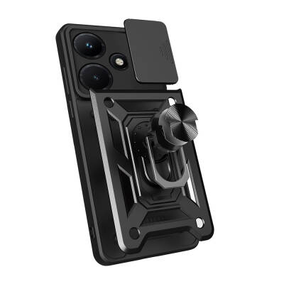 İnfinix Hot 30i Case Magnetic Stand Camera Protector Zore Sliding Vega Cover - 10