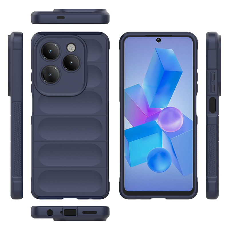 Infinix Hot 40 Case Flexible TPU Hollow Back Surface Design Zore Etnik Silicone Cover - 19
