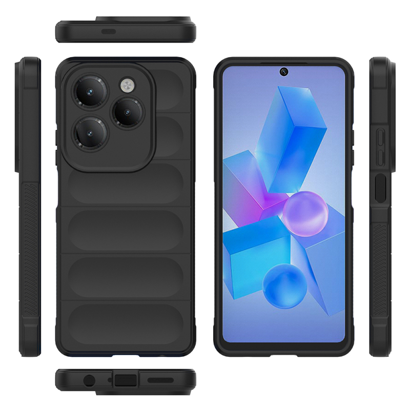 İnfinix Hot 40 Kılıf Esnek TPU Oyuklu Arka Yüzey Tasarımlı Zore Etnik Silikon Kapak - 18