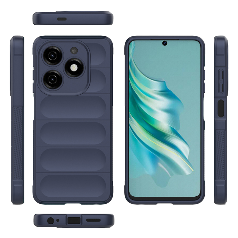 Infinix Hot 40i Case Flexible TPU Hollow Back Surface Design Zore Etnik Silicone Cover - 30