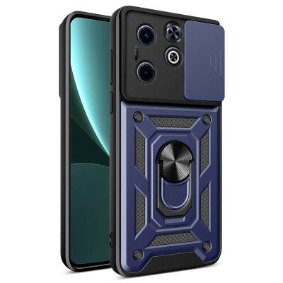 Infinix Hot 40i Case with Magnetic Stand Camera Protection Zore Sliding Vega Cover - 2