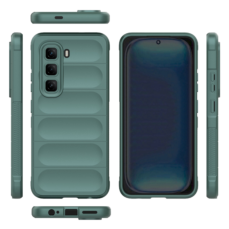 Infinix Hot 50 4G Case Flexible TPU Hollow Back Surface Design Zore Ethnic Silicone Cover - 6