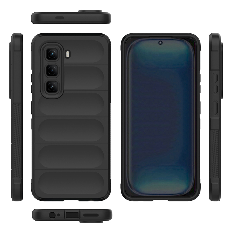 Infinix Hot 50 4G Case Flexible TPU Hollow Back Surface Design Zore Ethnic Silicone Cover - 7