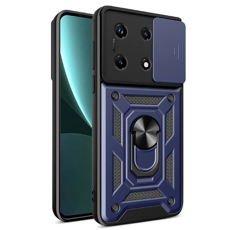 Infinix Note 30 Pro Case Magnetic Stand Camera Protector Zore Sliding Vega Cover - 9