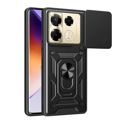 Infinix Note 40 Pro Case with Magnetic Stand Camera Protection Zore Sürgülü Vega Cover - 1