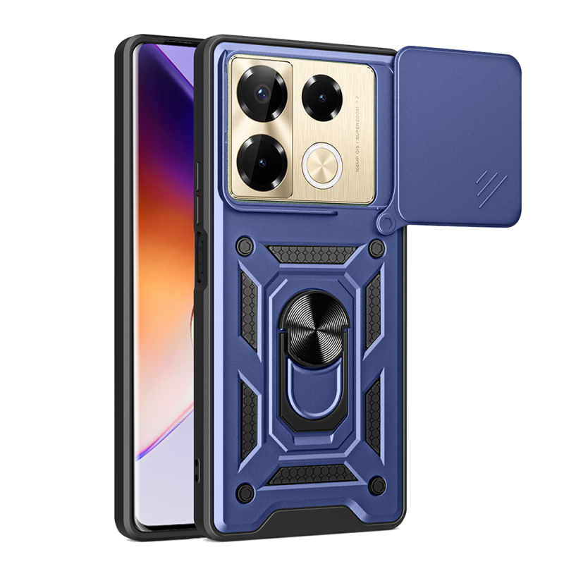 Infinix Note 40 Pro Case with Magnetic Stand Camera Protection Zore Sürgülü Vega Cover - 3