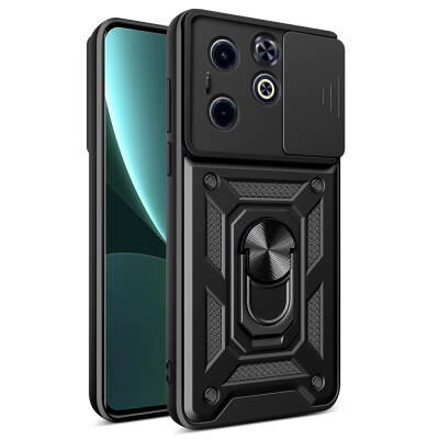 Infinix Smart 8 Case with Magnetic Stand Camera Protection Zore Sliding Vega Cover - 3