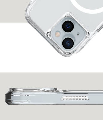 iPhone 15 Cover Magsafe Charging Featured Transparent Airbag Zore İncek Cover - 6