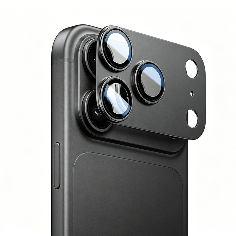 iPhone 18 Pro Max Mohseven Sapphire Alüminyum Safir Kamera Lens Koruyucu - 9