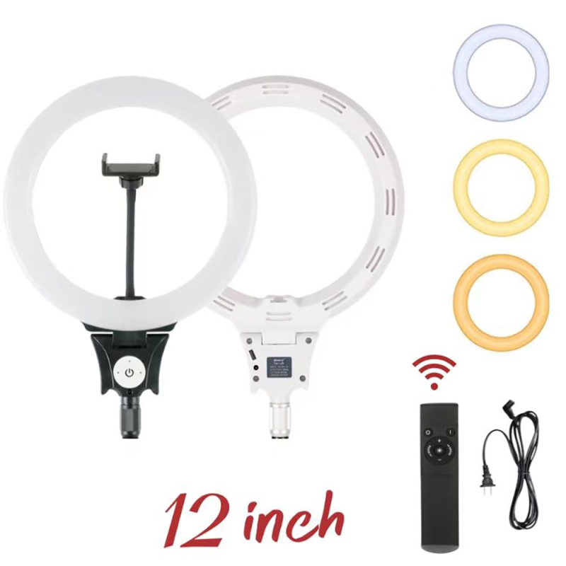Jmary FM-12R Remote Control 30cm Lighted Phone Holder Ring Light - 3