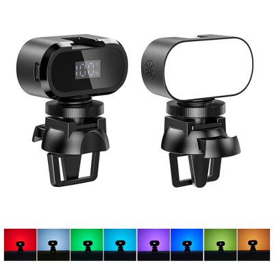 Jmary FM-16RGB Mandallı Dijital LED Göstergeli Telefon-Kamera Üstü RGB Lamba 750mAh - 6
