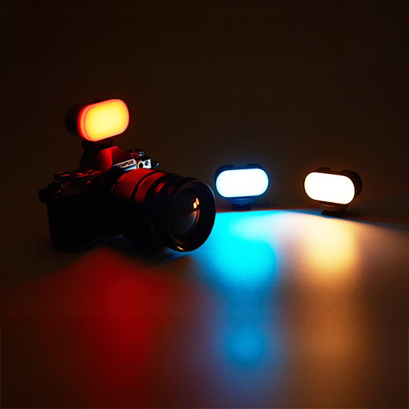 Jmary FM-16RGB Mandallı Dijital LED Göstergeli Telefon-Kamera Üstü RGB Lamba 750mAh - 7