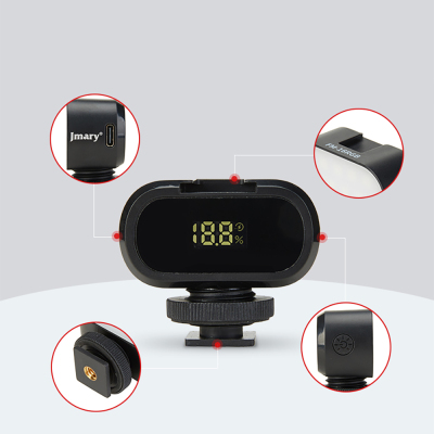 Jmary FM-16RGB Mandallı Dijital LED Göstergeli Telefon-Kamera Üstü RGB Lamba 750mAh - 4