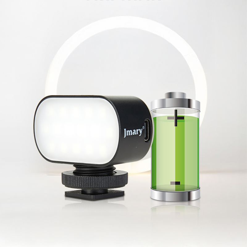 Jmary FM-16RGB Mandallı Dijital LED Göstergeli Telefon-Kamera Üstü RGB Lamba 750mAh - 3