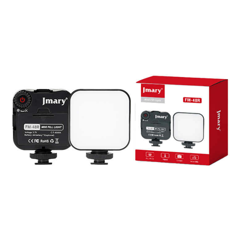 Jmary FM-48R Mini Fill Light Telefon-Kamera Üstü Pilli Aydınlatma Işığı - 8