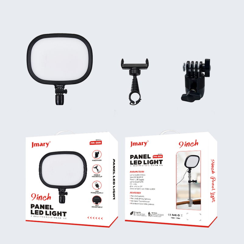 Jmary FM-58R Değiştirilebilir Ayaklı 9 inç LED Panel Aydınlatma Işığı - 7
