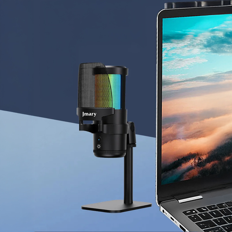 Jmary MC-PW13 Ayrılabilen Pop Filtreli Gürültü Önleyici 360° Dönebilen Tak Çalıştır USB Mikrofon - 3