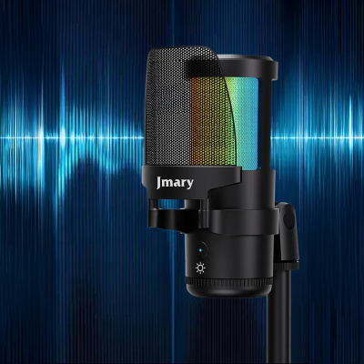 Jmary MC-PW13 Ayrılabilen Pop Filtreli Gürültü Önleyici 360° Dönebilen Tak Çalıştır USB Mikrofon - 5