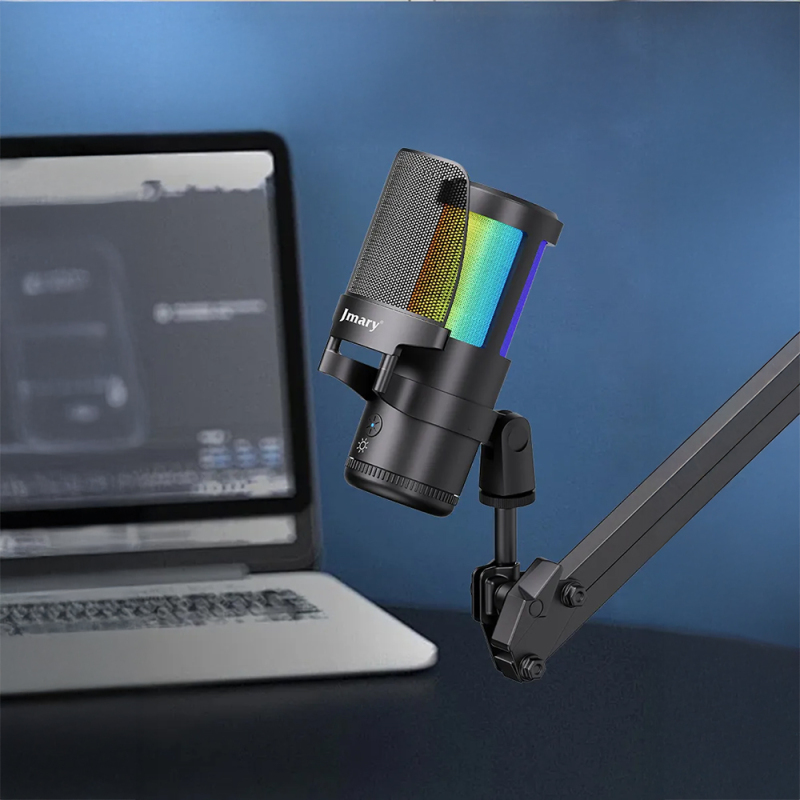 Jmary MC-PW13 Ayrılabilen Pop Filtreli Gürültü Önleyici 360° Dönebilen Tak Çalıştır USB Mikrofon - 8