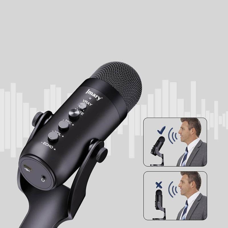 Jmary MC-PW8 Noise Canceling Anti-Shock Technology Plug and Play Echo Studio Microphone - 7