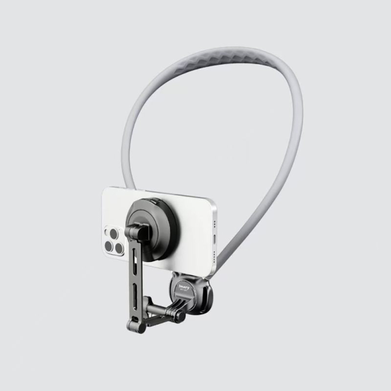 Jmary MG-03 2in1 Eller Serbest Magnetik Boyun Askılı Telefon Tutucu - 2