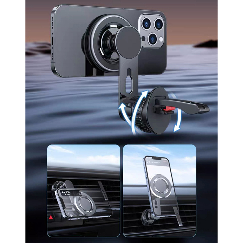 Jmary MH-78 Vent Design Magnetic Car Phone Holder - 12