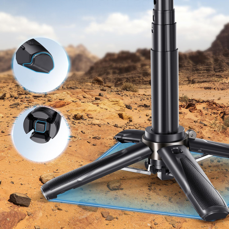 Jmary MT-18 360 Derece Dönebilen Kumandalı Selfie Çubuğu ve Tripod - 5