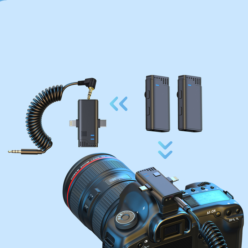 Jmary MW-16 3 in 1 Wireless Lavalier Microphone - 7