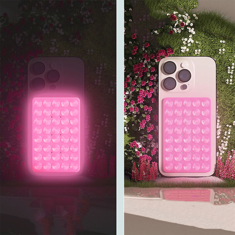 Kare Öpücüklü 02 Phosphorescent Silicone Phone Holder - 7