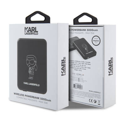 Karl Lagerfeld Magsafe Magnetic Original Licensed Powerbank 5000 Mah with LED Light Indicator - 4