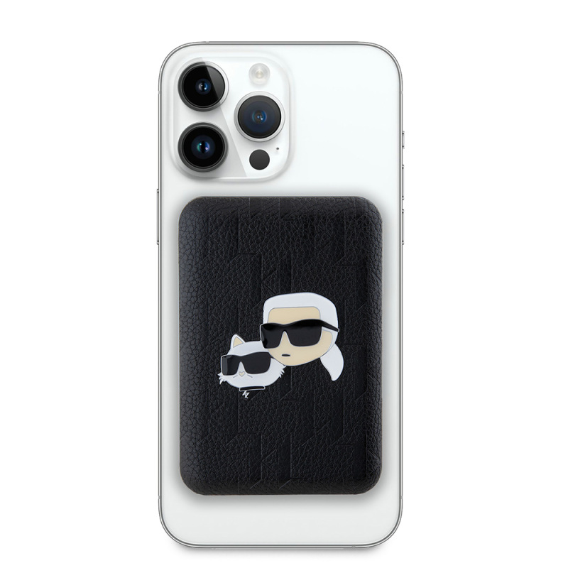 Karl Lagerfeld Original Licensed Magsafe Charging Feature LED Light Display Metal Logo PU Leather Powerbank 5000mAh - 3