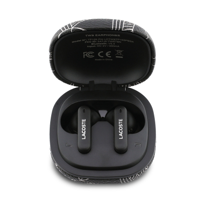 Lacoste Original Licensed ANC/ENC Monogram Patterned TWS In-Ear Bluetooth Headphones v5.4 - 5