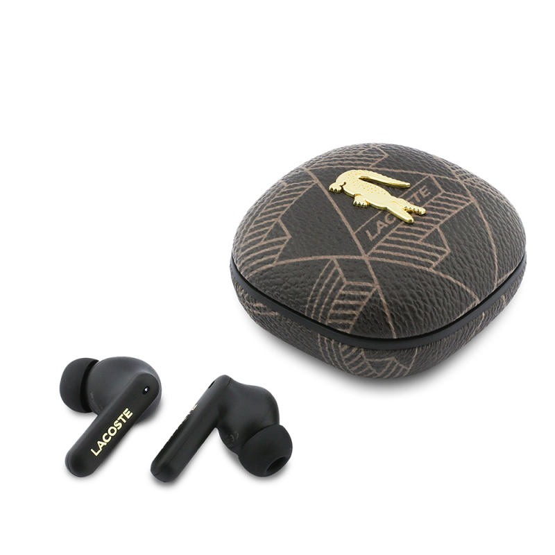 Lacoste Original Licensed ANC/ENC Monogram Patterned TWS In-Ear Bluetooth Headphones v5.4 - 8