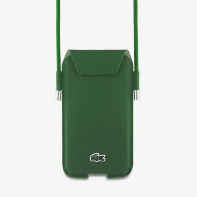 Lacoste Original Licensed Cross Body Strap PU Pique Patterned Universal Case up to 6.7 inches - 5