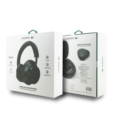 Lacoste Original Licensed LH02 ANC Adjustable Carrying Bag Over-Ear Bluetooth Headphones v5.4 - 9