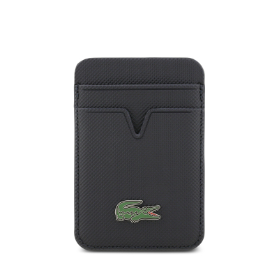 Lacoste Orjinal Lisanslı 2 Hazneli PU Pike Desenli İkonik Timsah Dokuma Logolu Magnetik Kartlık - 7