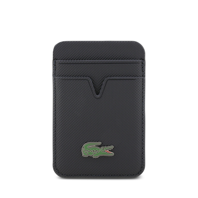 Lacoste Orjinal Lisanslı 2 Hazneli PU Pike Desenli İkonik Timsah Dokuma Logolu Magnetik Kartlık - 7