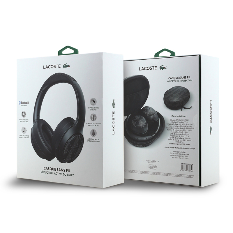 Lacoste Orjinal Lisanslı LH01 ANC Taşıma Çantalı Katlanabilir Kulak Üstü Bluetooth Kulaklık v5.4 - 10