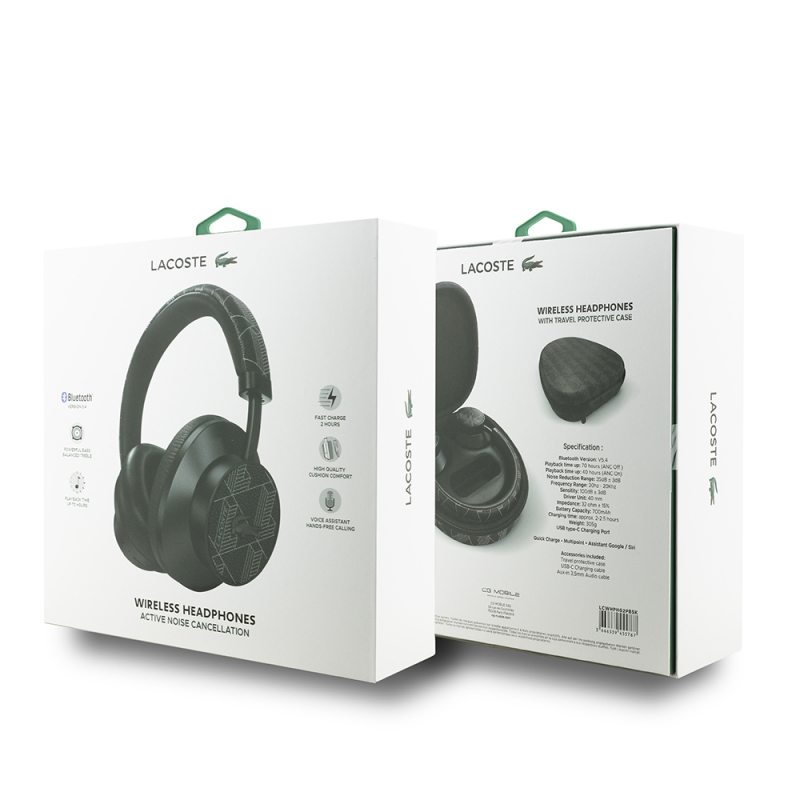 Lacoste Orjinal Lisanslı LH02 ANC Taşıma Çantalı Ayarlanabilir Kulak Üstü Bluetooth Kulaklık v5.4 - 15