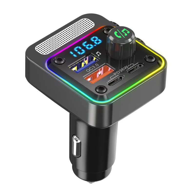 Lapas FMT-01 36W Fast Charging Supported Digital Display Bluetooth FM Transmitter - 4