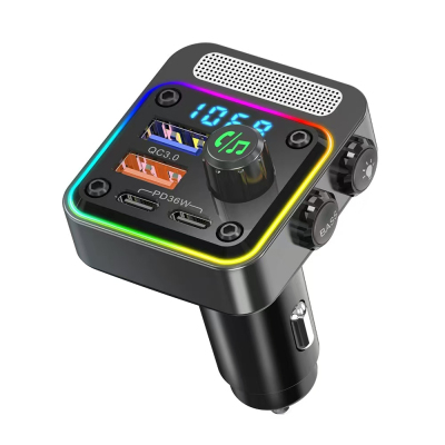 Lapas FMT-01 36W Hızlı Şarj Destekli Dijital Göstergeli Bluetooth FM Transmitter - 1