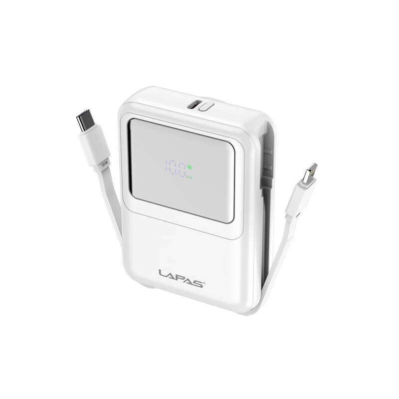 Lapas LP-PW002 Type-C & Lightning Digital LED Indicator Wireless Portable Powerbank 10.000mAh - 4