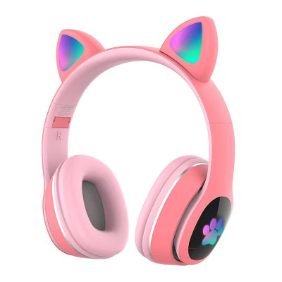 Lapas P40 Cat Ear Design RGB Light Bluetooth Headphones - 1