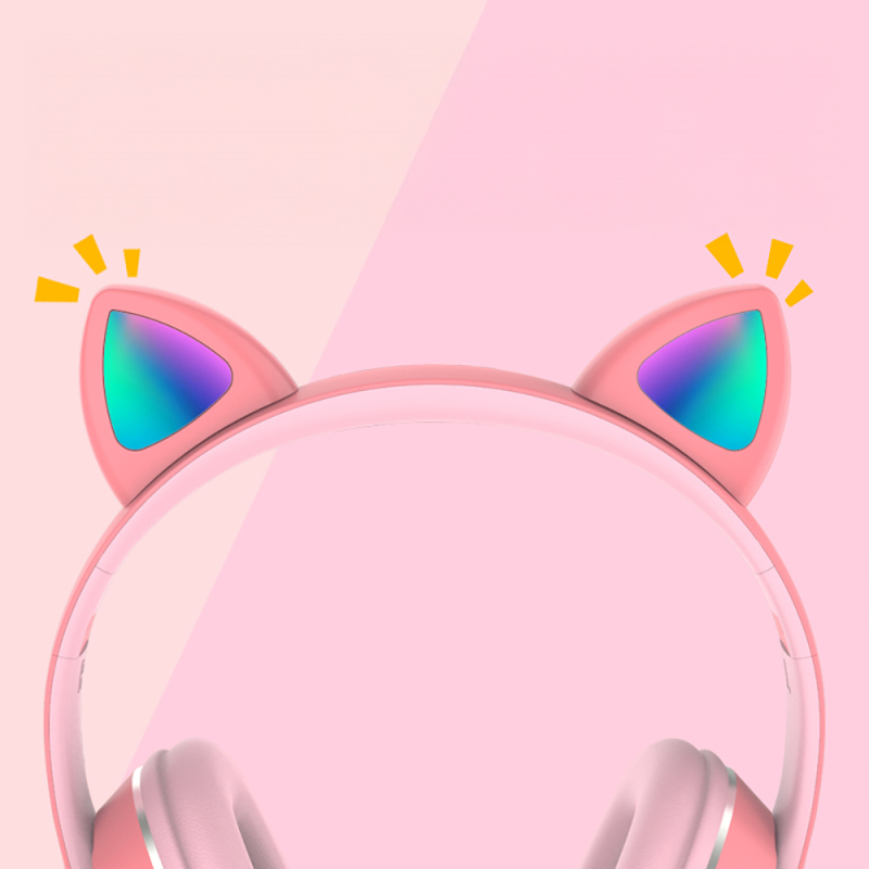 Lapas P40 Kedi Kulaklı Tasarımlı RGB Işıklı Bluetooth Kulaklık - 7