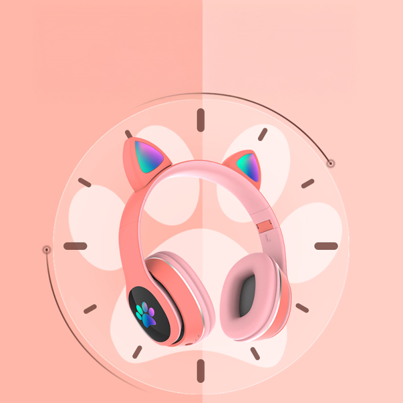 Lapas P40 Kedi Kulaklı Tasarımlı RGB Işıklı Bluetooth Kulaklık - 9